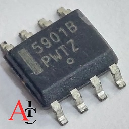 آی‌سی NCP5901BDR2G با نام اختصاری 5901B در پکیج SOP-8 یک درایور ماسفت (MOSFET Driver)