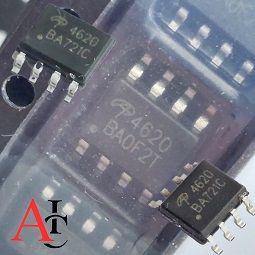 تراشه AO4620 یا به‌طور کامل‌تر AO4620 (Alpha & Omega Semiconductor) یک ماسفت (MOSFET) دوبل کانال N و P است