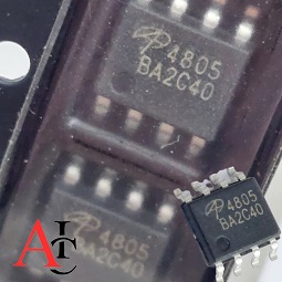 مشخصات فنی AO4805: نوع قطعه: MOSFET نوع N-Channel بسته‌بندی: SOP-8 ولتاژ ماکزیمم درین-سورس (Vds): ۳۰ ولت