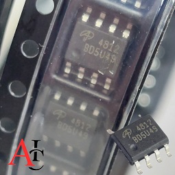 تراشه AO4812 که در بسته‌بندی SOP-8 عرضه می‌شود، احتمالاً یک ماسفت (MOSFET)