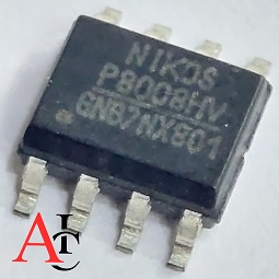 قطعه P8008HV در بسته‌بندی SOP‑8، یک MOSFET دوکاناله (Dual N‑Channel Enhancement Mode) ا