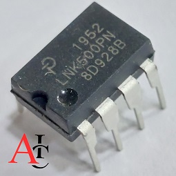 آی‌سی LNK500 در بسته‌بندی DIP-7 یکی از اعضای خانواده‌ی LinkSwitch-TN
